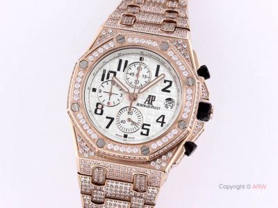 Knockoff Audemars Piguet Ice Watches - Audemars Piguet Royal Oak Rose Gold Chronograph Dial